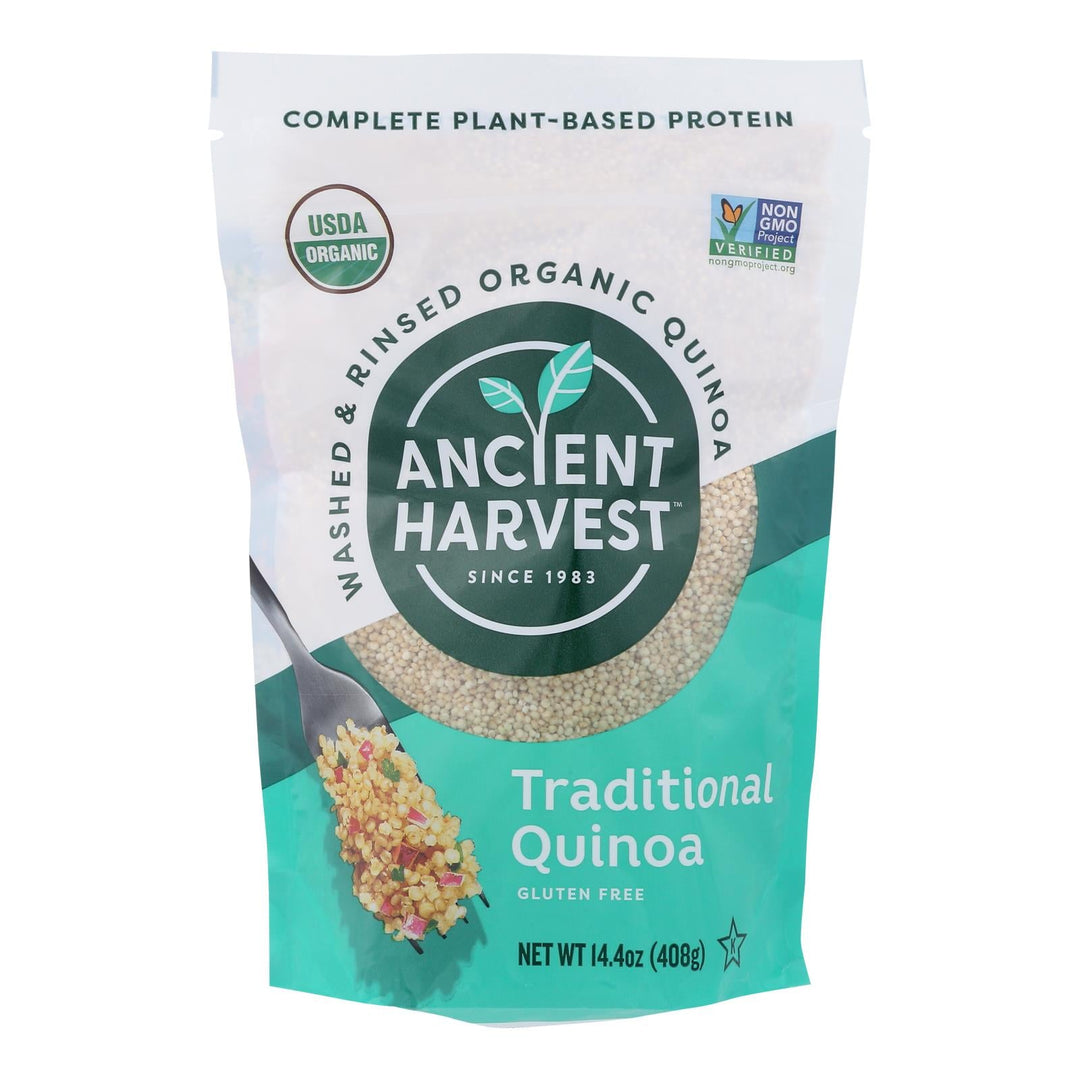 Ancient Harvest Quinoa - Organic - Traditional - Whole Grain - Gluten Free - Case Of 12 - 14.4 Oz - Maras Green