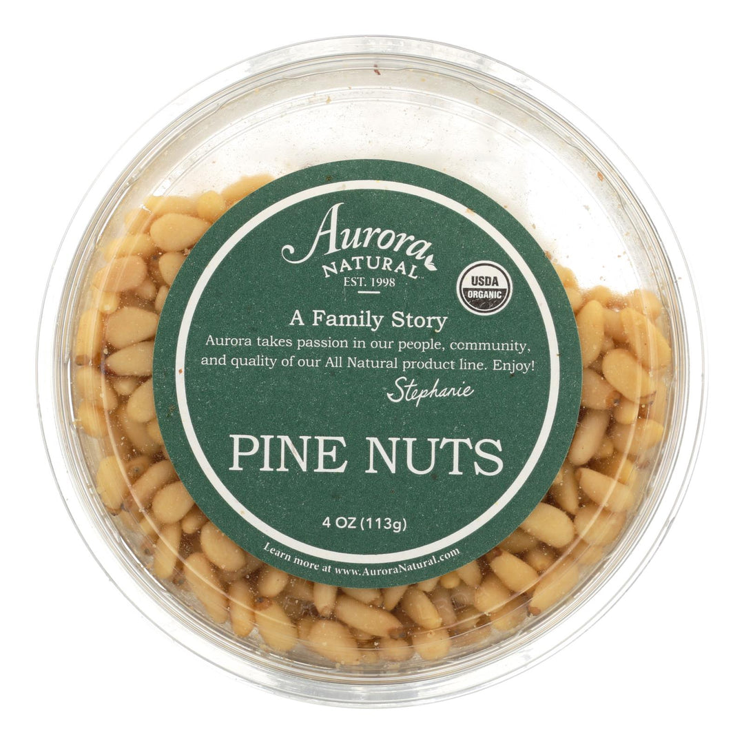 Aurora Natural Products - Organic Pine Nuts - Case Of 12 - 4 Oz. - Maras Green