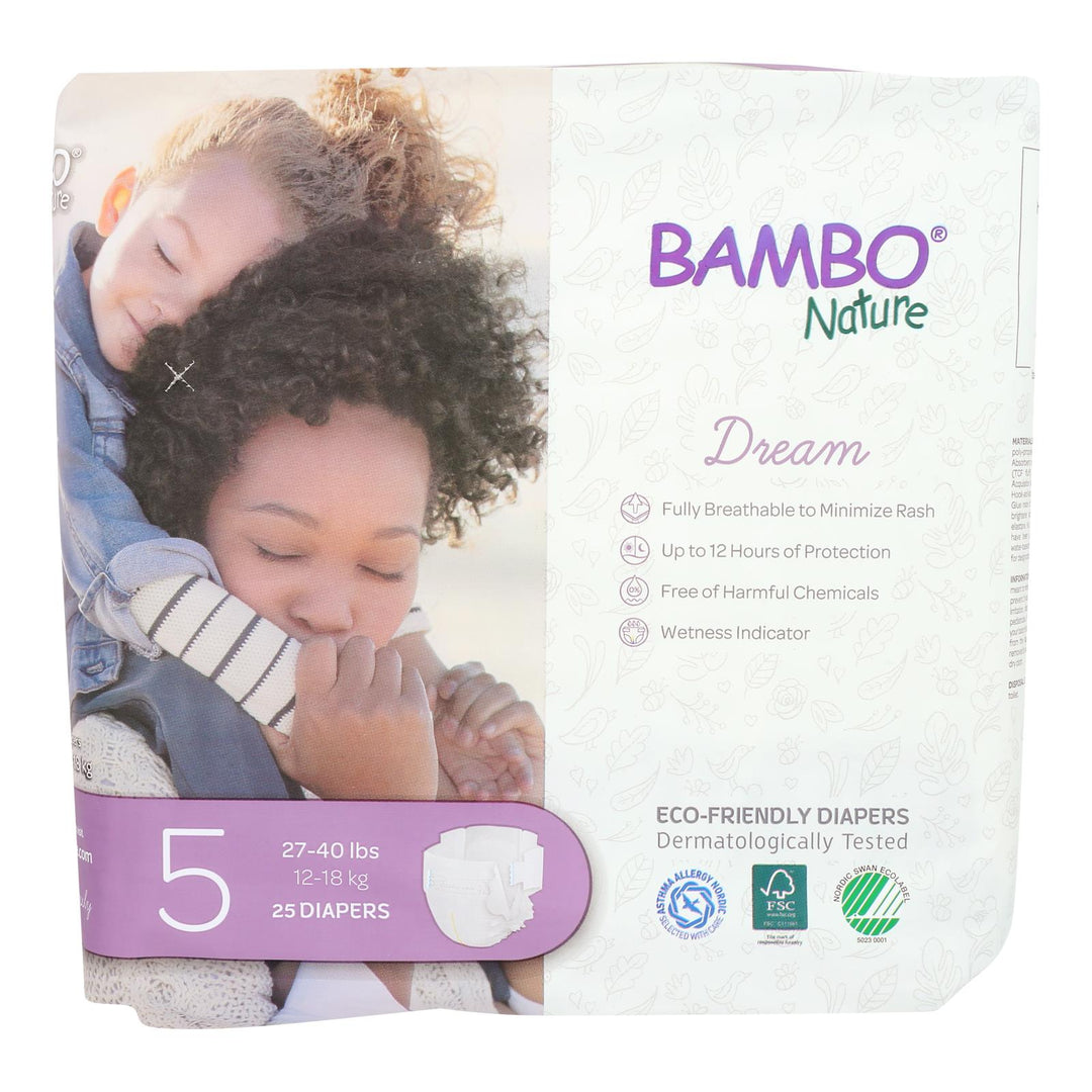 Bambo Nature - Diaper Size 5 - Case Of 6 - 25 Ct - Maras Green