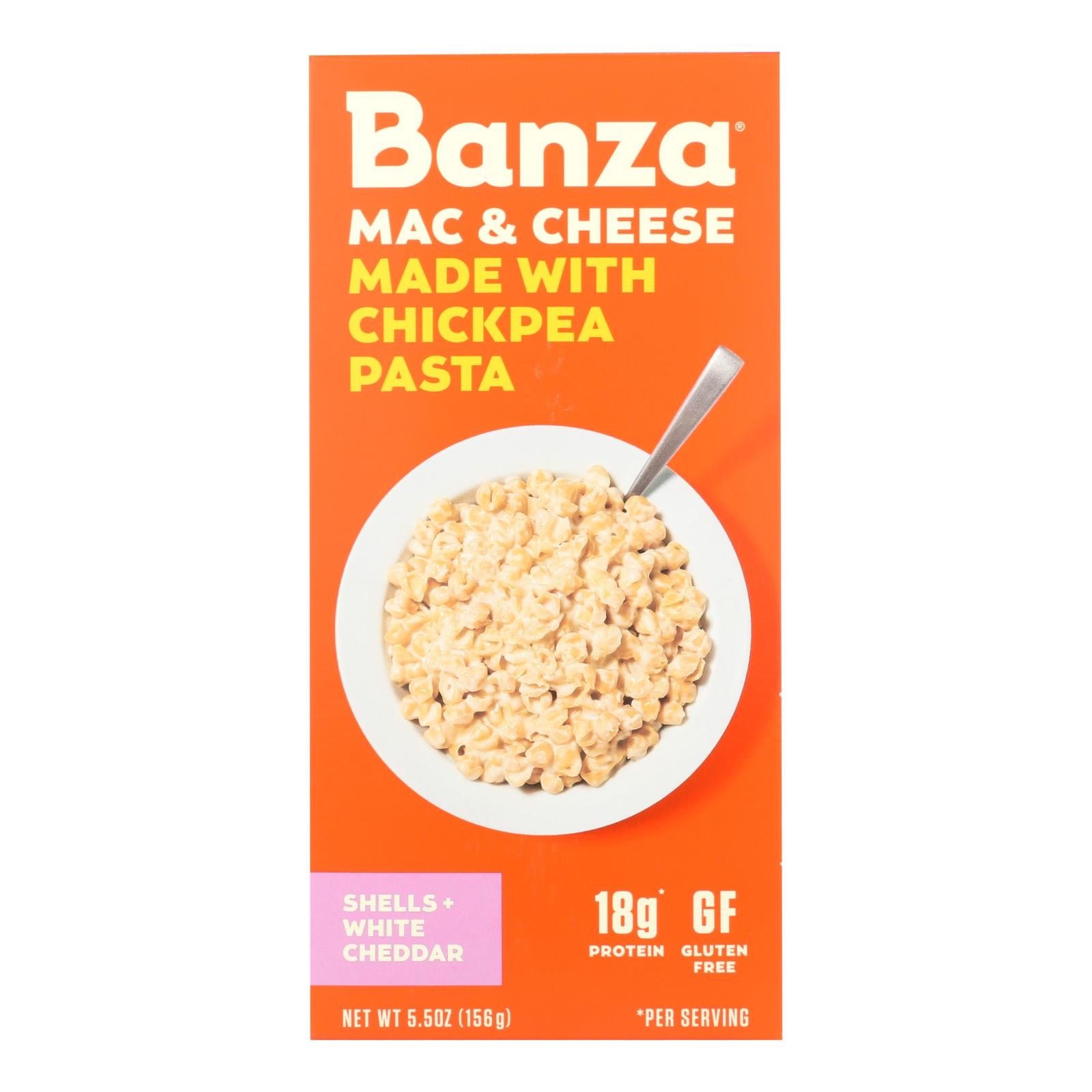 Banza - Chckpea Psta Wht Ched Shl - Case Of 6 - 5.5 Oz - Maras Green
