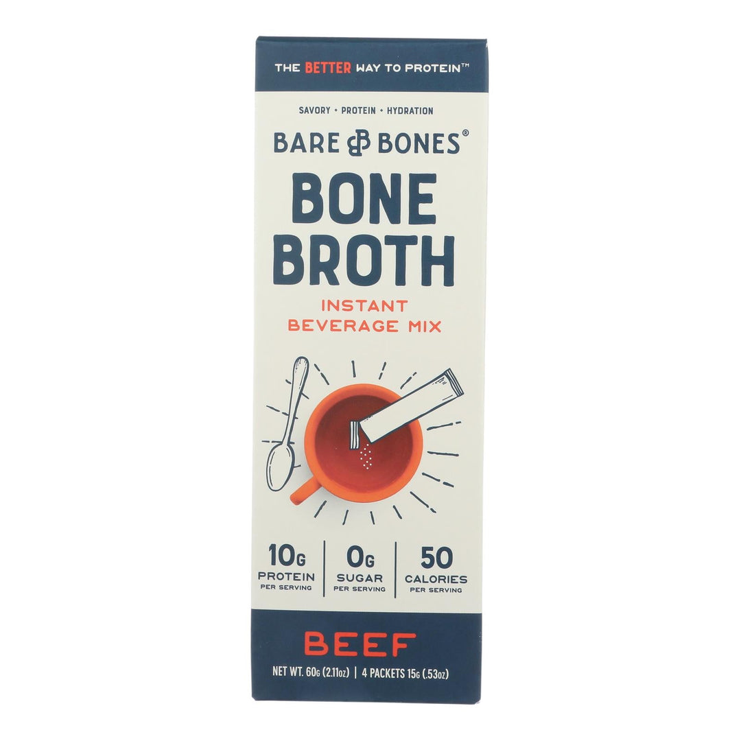 Bare Bones Broth - Bone Broth Bf Instnt Stk - Case Of 8 - 2.12 Oz - Maras Green