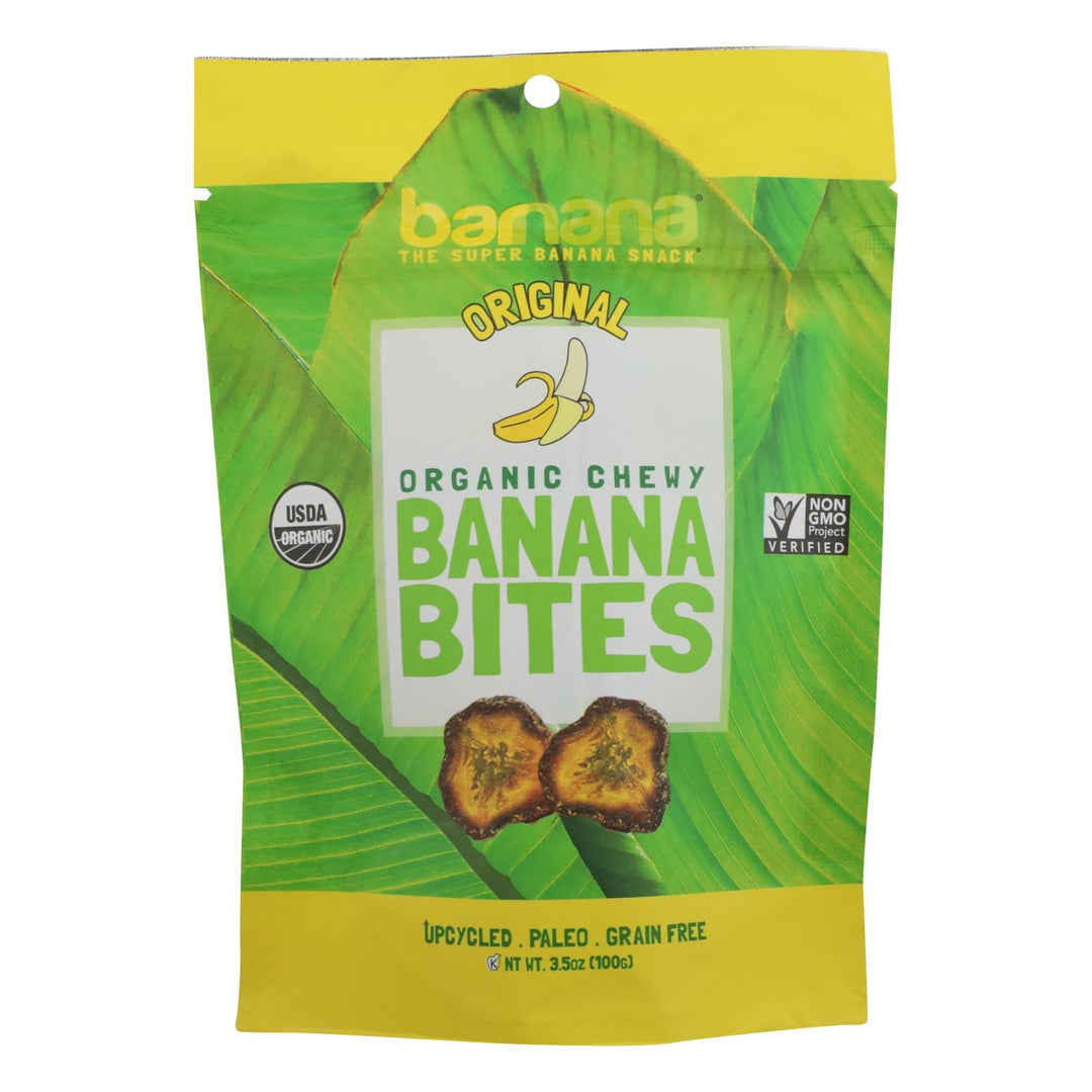 Barnana Banana Bites - Organic - Original - 3.5 Oz - Case Of 12 - Maras Green