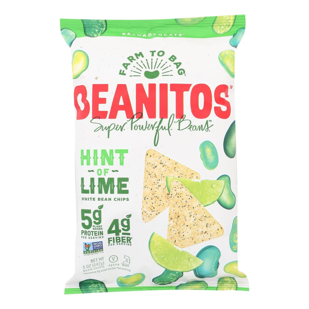 Beanitos - White Bean Chips - Hint Of Lime - Case Of 6 - 5 Oz. - Maras Green