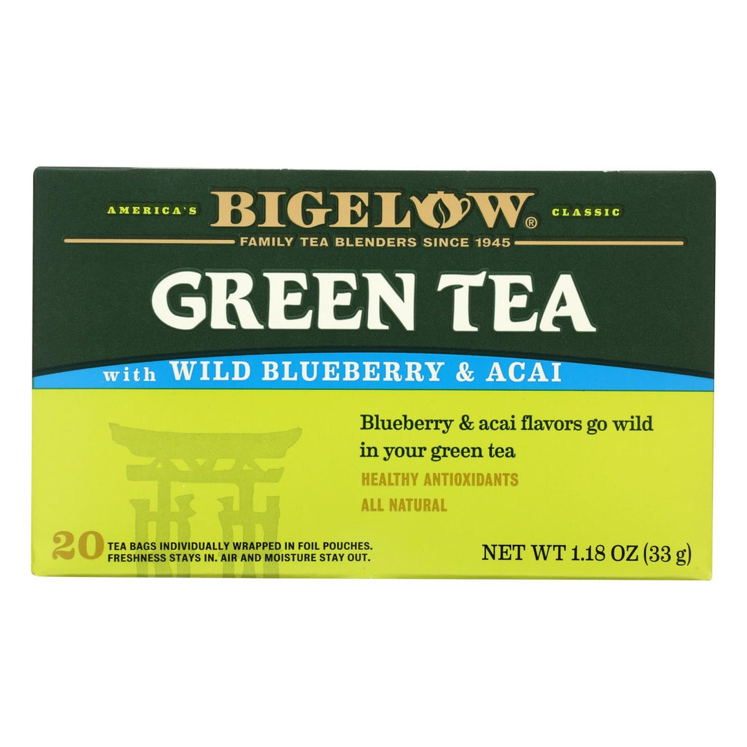 Bigelow Tea Green Tea With Blueberry - Case Of 6 - 20 Bag - Maras Green