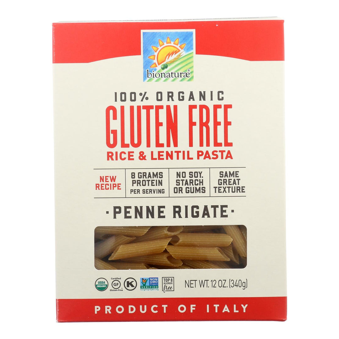 Bionaturae - Pasta Og1 Penne Riga G/f - Cs Of 12 - 12 Oz - Maras Green