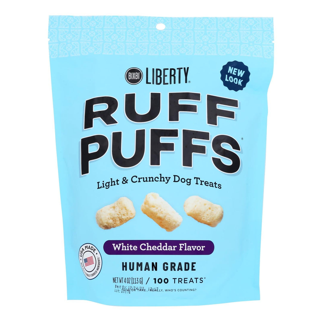 Bixbi - Ruff Puffs White Cheddar - Case Of 8 - 4 Oz - Maras Green