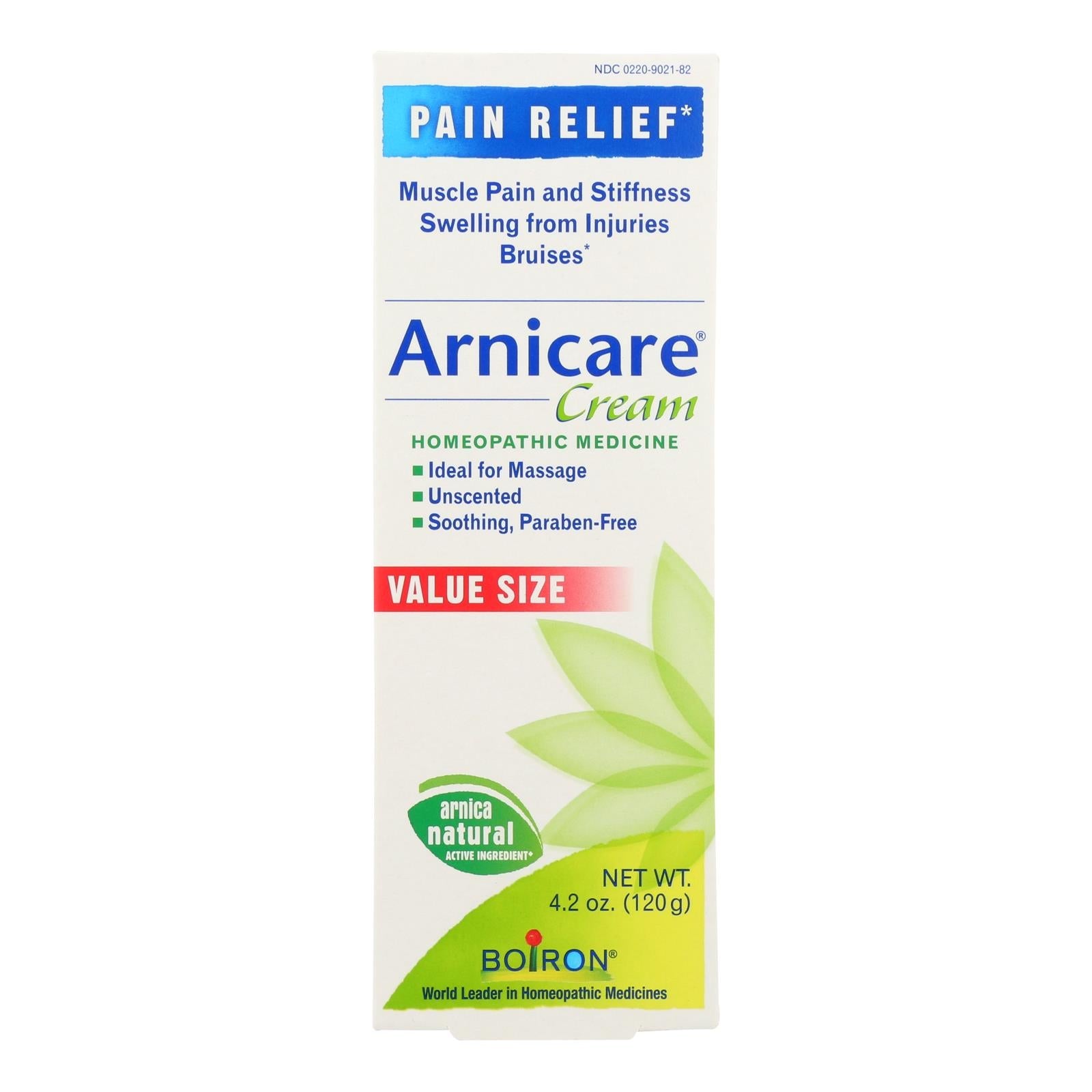 Boiron - Arnicare Pain Relief Cream - 4.2 Oz. - Maras Green