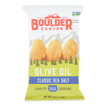 Boulder Canyon - Kettle Chips - Olive Oil - Case Of 12 - 5 Oz. - Maras Green