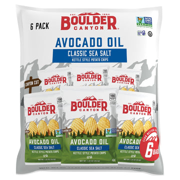 Boulder Canyon Natural Foods - Chips Classic Sea Salt Avacado Oil - Case Of 8 - 6 - 1.25oz - Maras Green