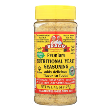 Bragg - Seasoning - Nutritional Yeast - Premium - 4.5 Oz - Case Of 12 - Maras Green
