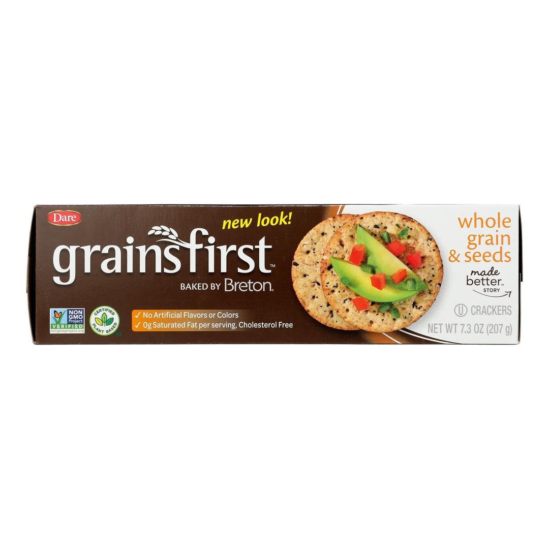 Breton/dare - Crackers Grainsfirst - Case Of 12 - 7.3 Oz - Maras Green
