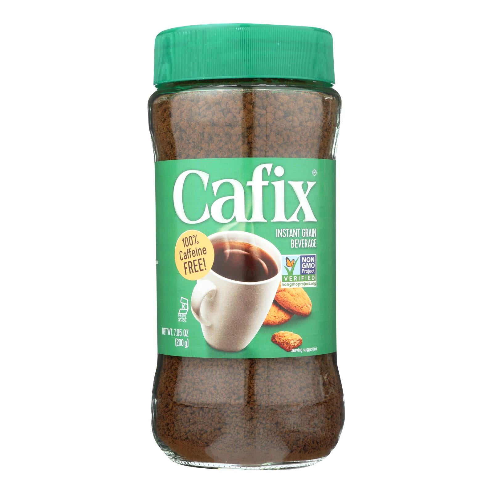 Cafix All Natural Instant Beverage Crystals - Caffeine Free - Case Of 12 - 7 Oz. - Maras Green