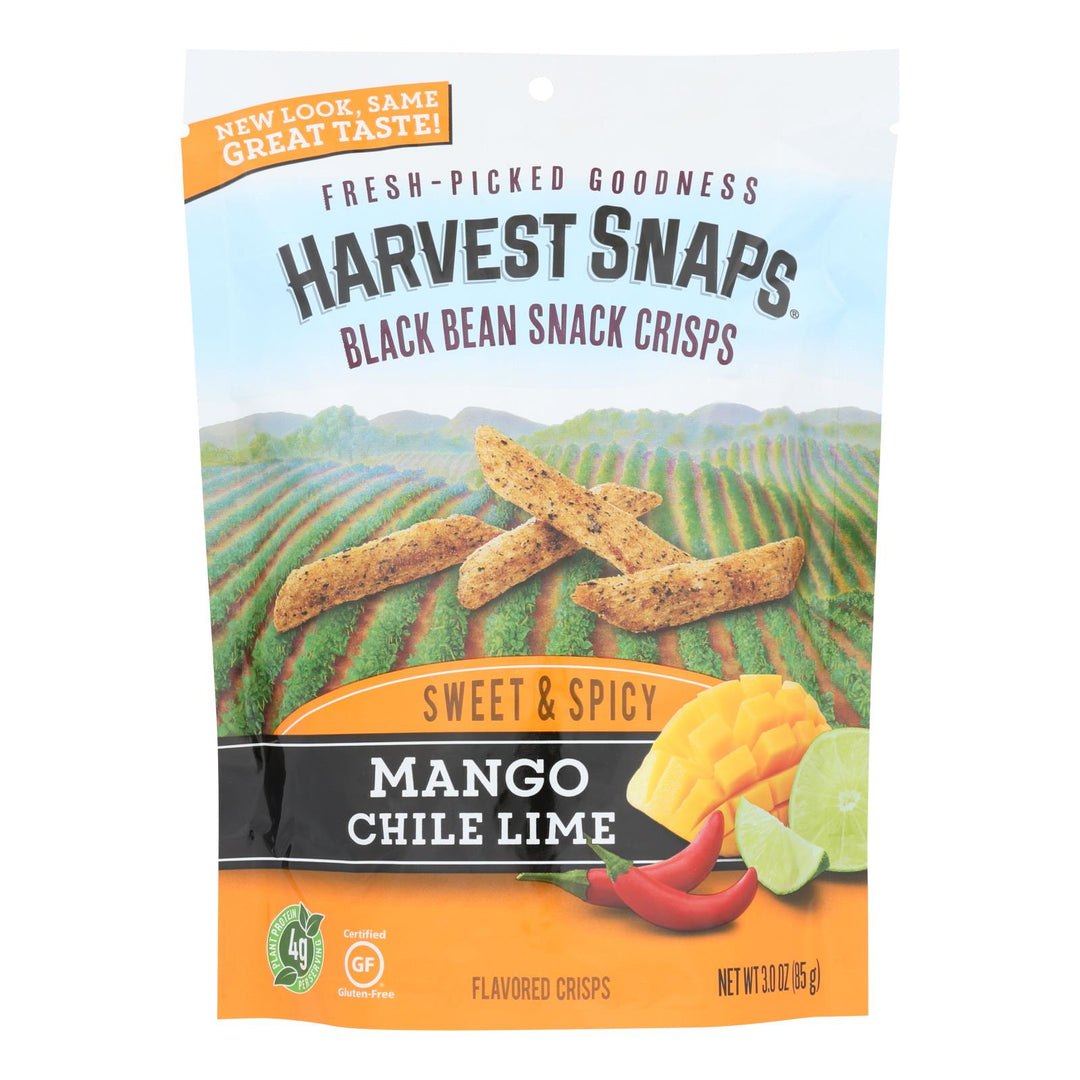 Calbee Snapea Crisp - Black Bean Crisps - Mango Chile Lime - Case Of 12 - 3 Oz - Maras Green