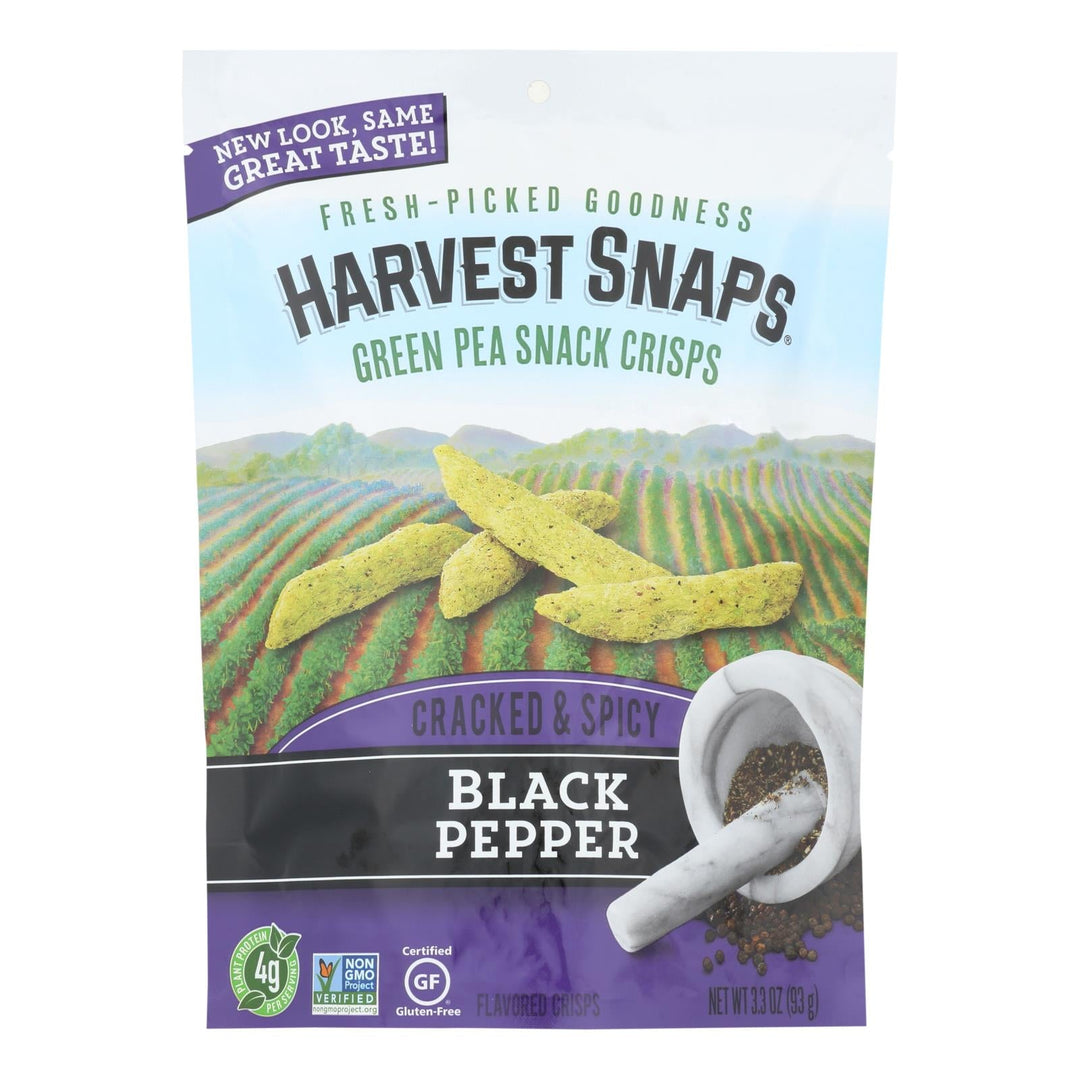 Calbee Snapea Crisp - Snapea Crisps - Black Pepper - Case Of 12 - 3.3 Oz - Maras Green