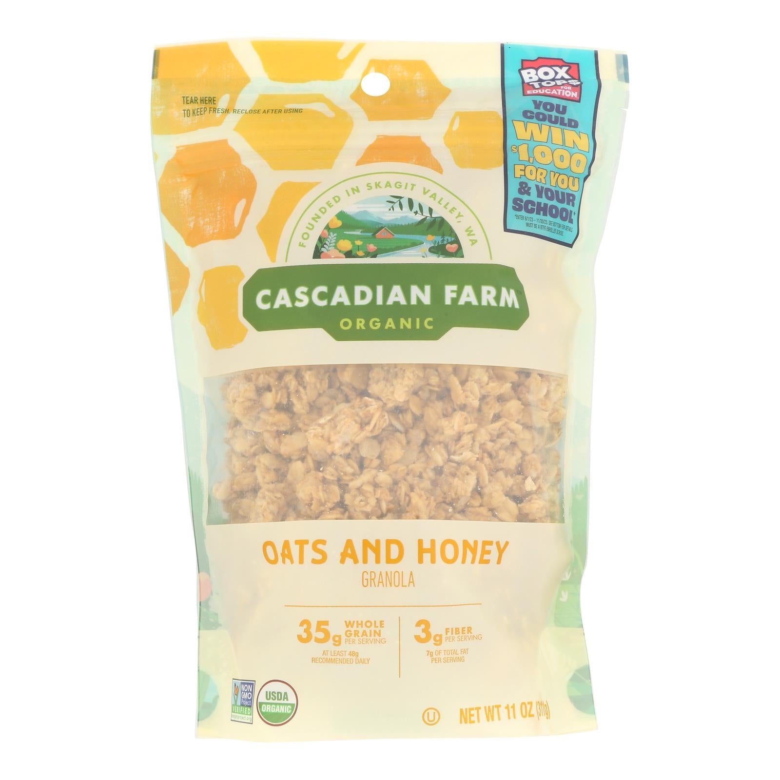 Cascadian Farm - Granola Organic Oats Honey - Case Of 4 - 11 Ounces - Maras Green