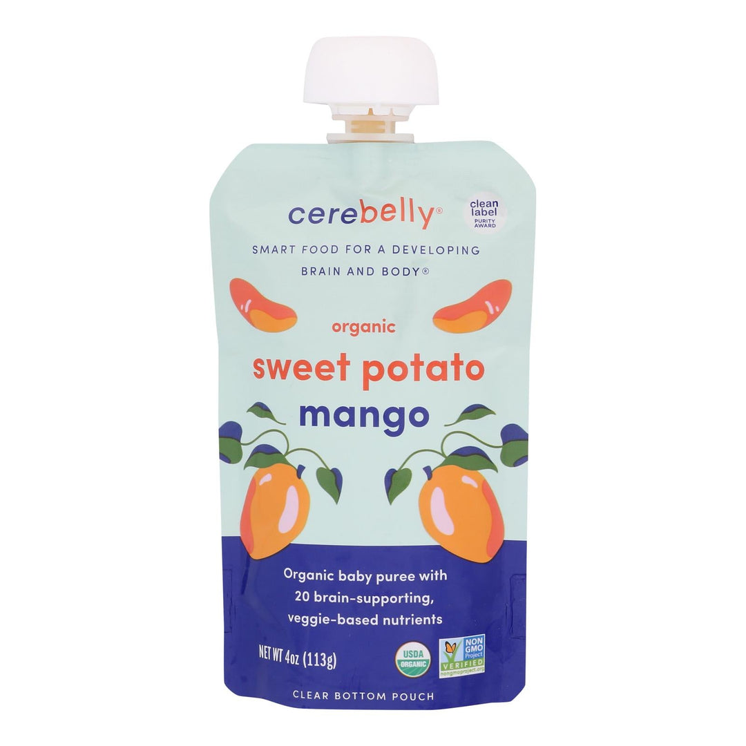 Cerebelly - Puree Sweet Potato Mango - Case Of 6 - 4 Oz - Maras Green