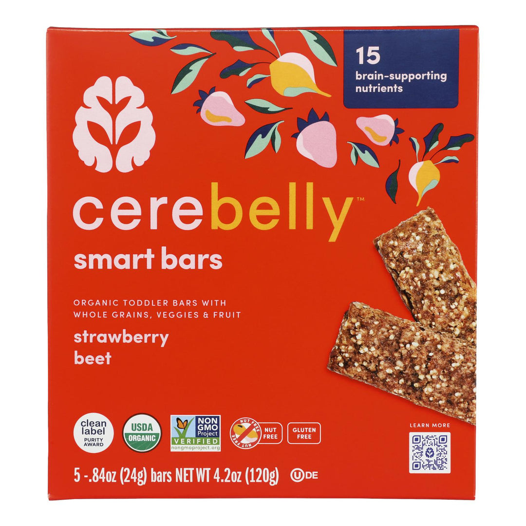 Cerebelly - Smart Bar Strwb Beet - Case Of 6 - 4.2 Oz - Maras Green