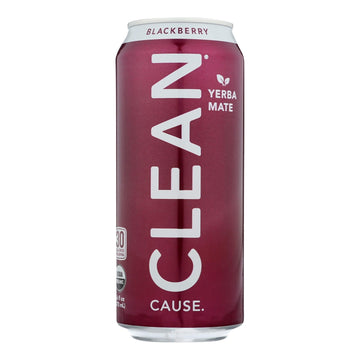 Clean Cause - Yrba Mte Blackbry Cln - Case Of 12 - 16 Fz - Maras Green