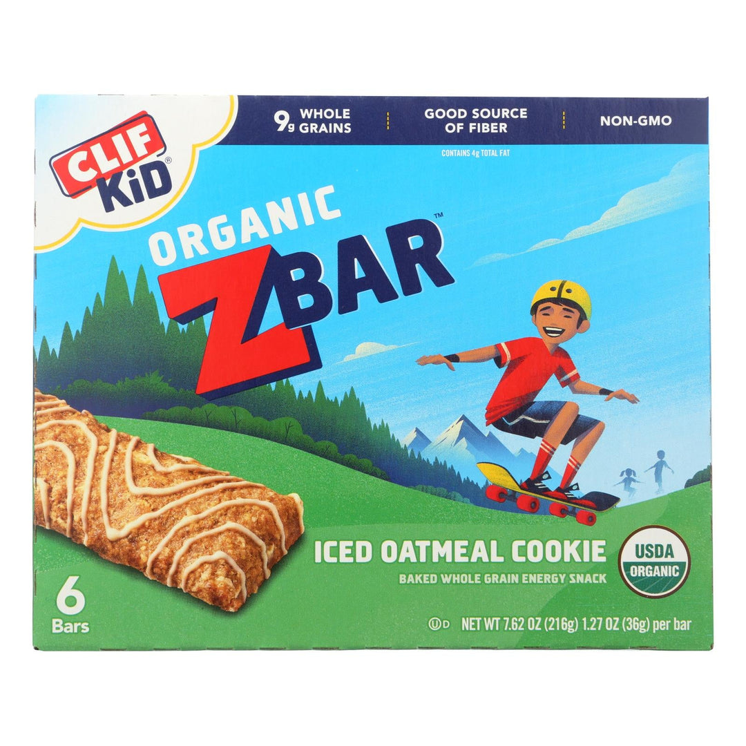 Clif Kid Zbar - Iced Oatmeal Cookie - Case Of 9 - 7.62 Oz - Maras Green