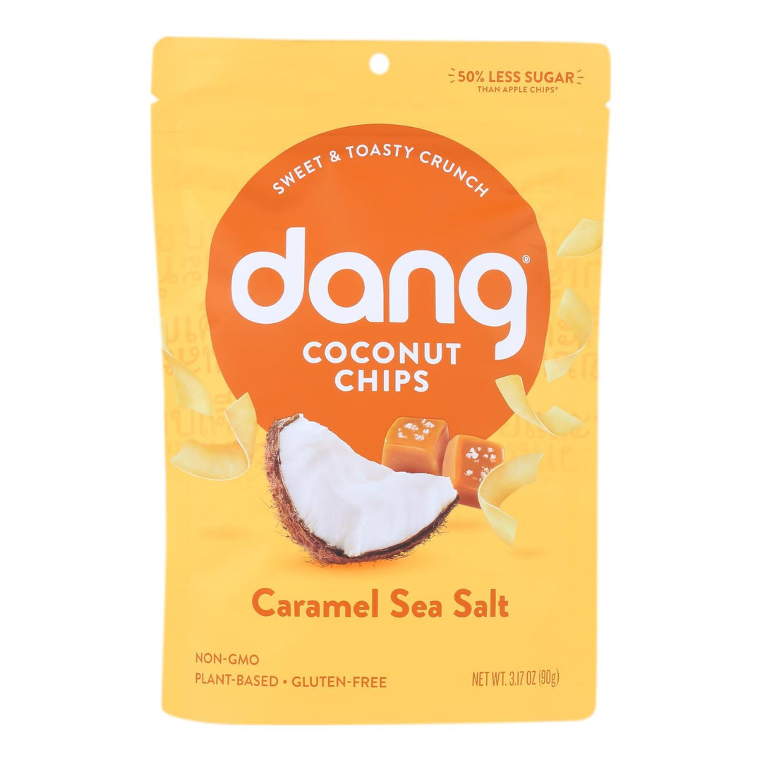 Dang - Toasted Coconut Chips - Caramel Sea Salt - Case Of 12 - 3.17 Oz. - Maras Green