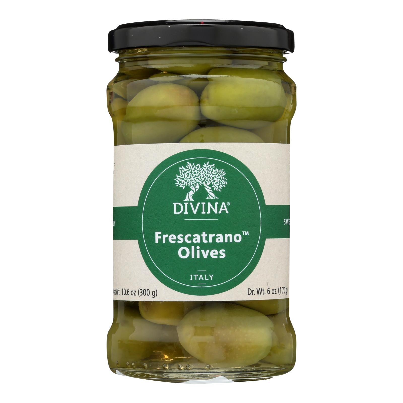 Divina - Olives Frescatrano - Case Of 6 - 6 Oz - Maras Green