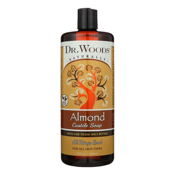 Dr. Woods Shea Vision Pure Castile Soap With Organic Shea Butter Almond - 32 Fl Oz - Maras Green