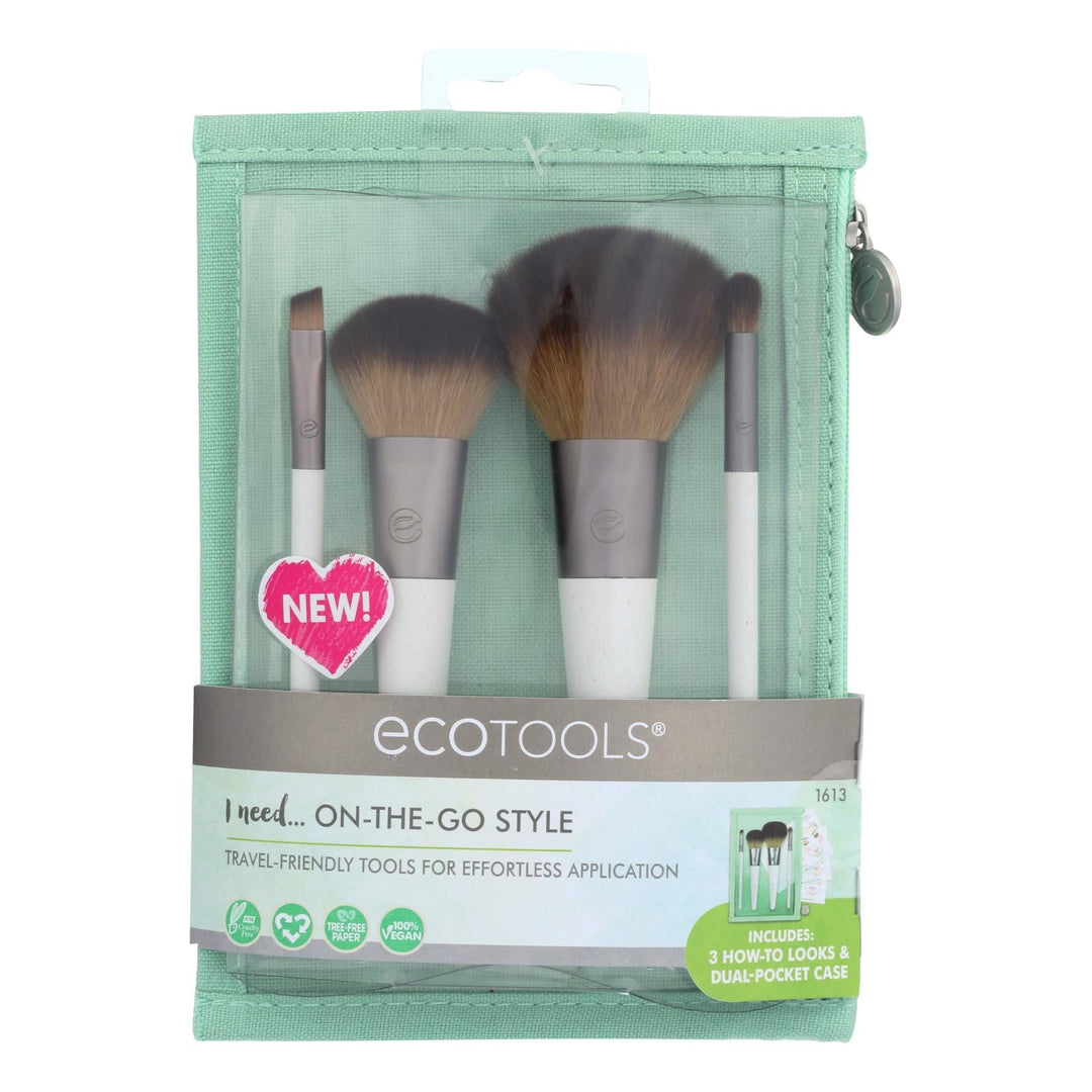 Ecotools On - the - go Style Kit - Case Of 2 - Ct - Maras Green
