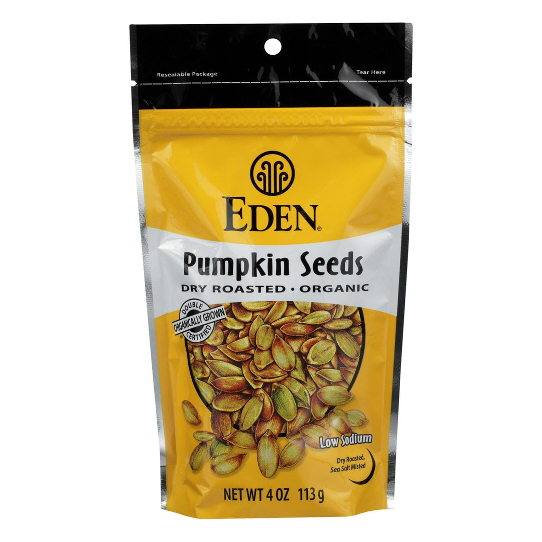 Eden Foods Organic Pumpkin Seeds - Dry Roasted - Case Of 15 - 4 Oz. - Maras Green