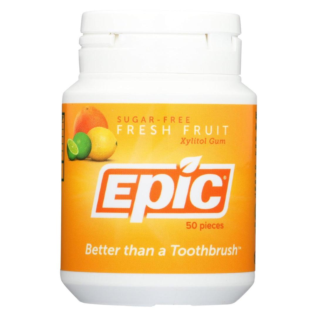 Epic Dental - Xylitol Gum - Fresh Fruit - 50 Pieces - Maras Green