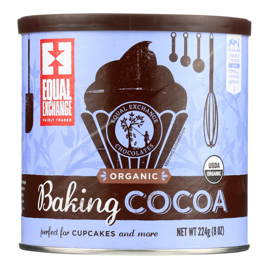 Equal Exchange Organic Baking Cocoa - Case Of 6 - 8 Oz. - Maras Green