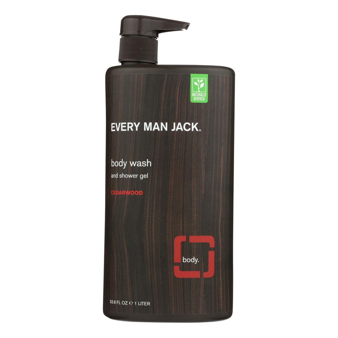 Every Man Jack Body Wash Cedarwood Body Wash - Case Of 33.8 - 33.8 Fl Oz. - Maras Green