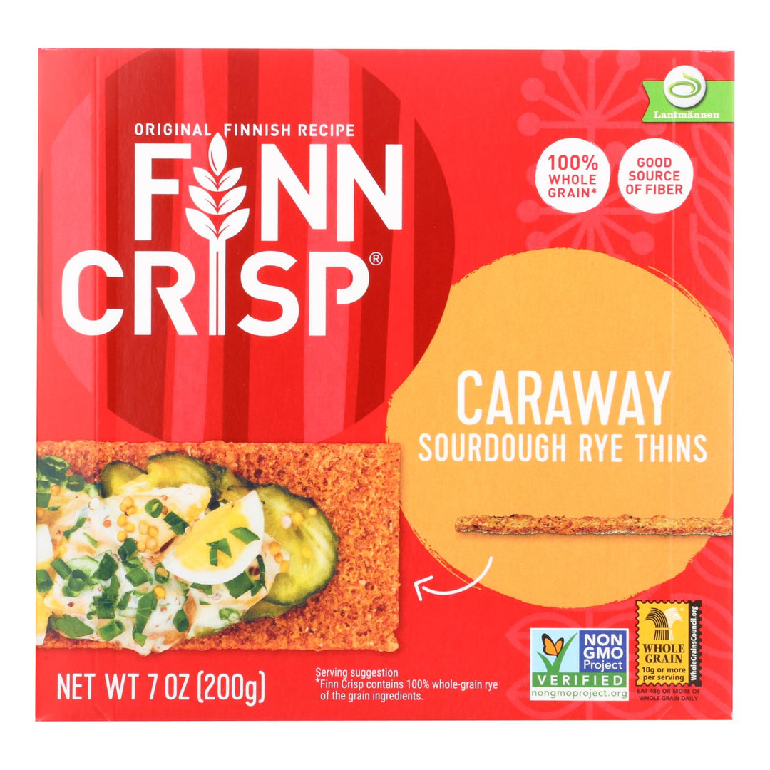Finn Crisp Crispbread - Caraway - 7 Oz - Case Of 9 - Maras Green