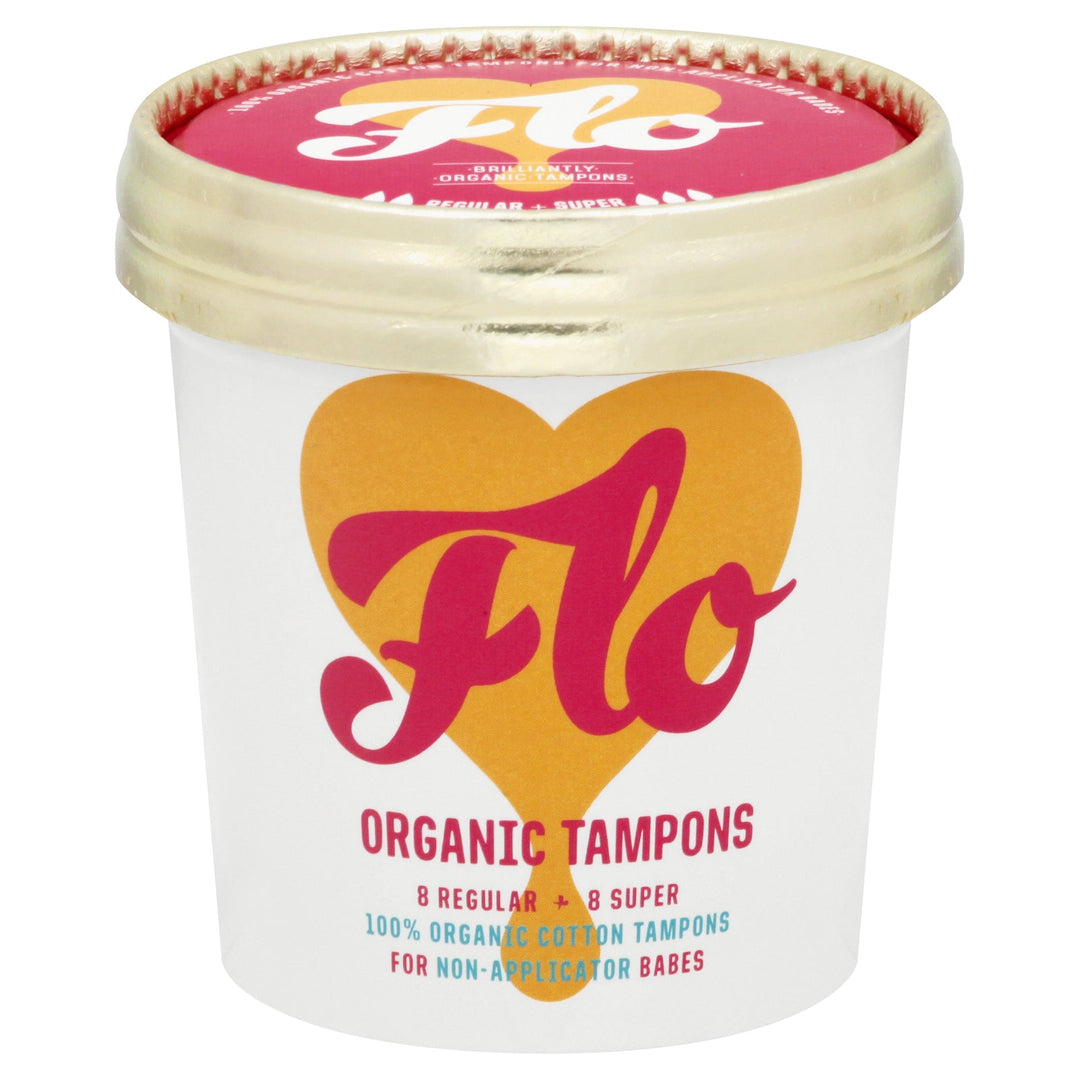 Flo - Tampons Organic Bamboo No App - Case Of 12 - 16 Count - Maras Green