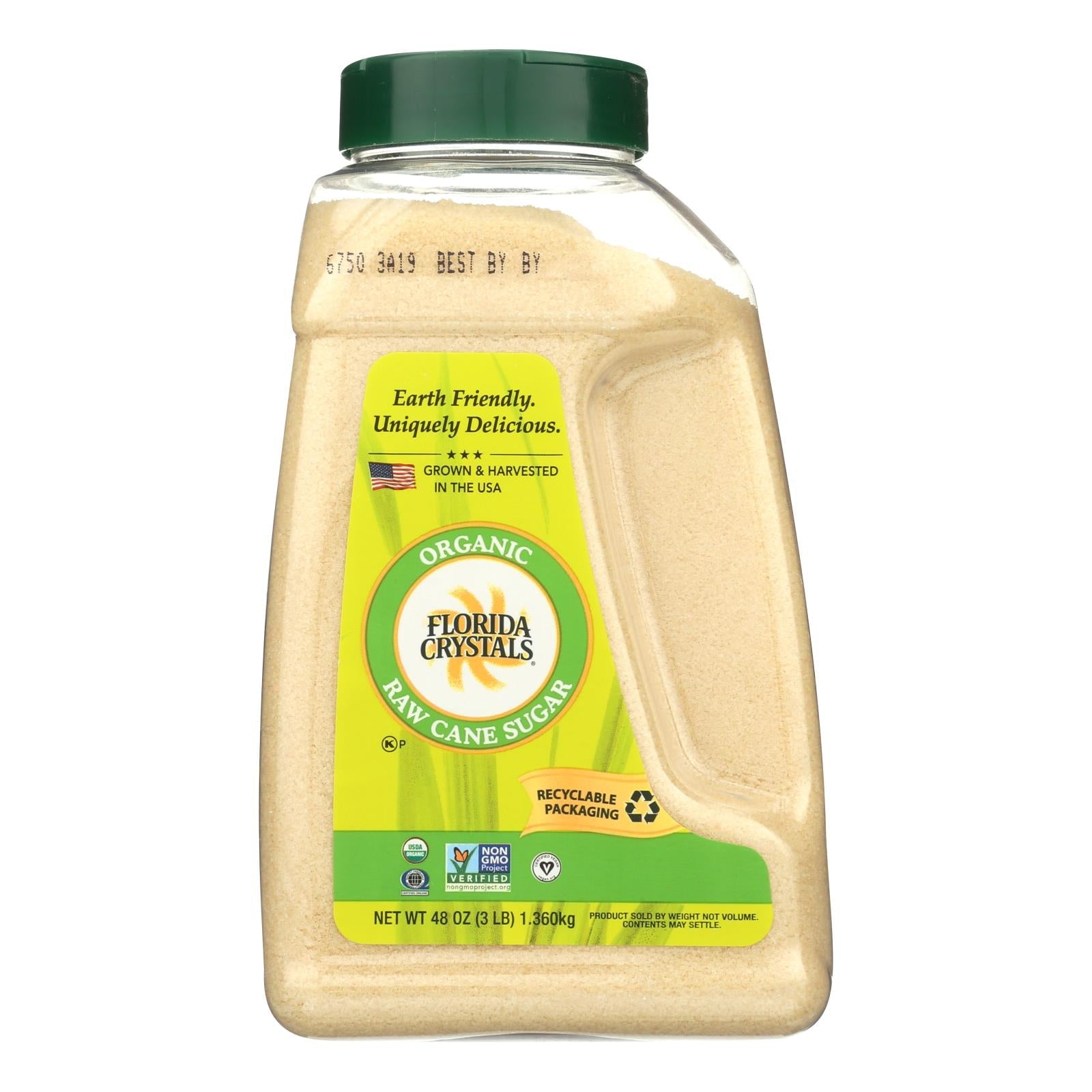 Florida Crystals Organic Cane Sugar - Jug - 48 Oz - Maras Green