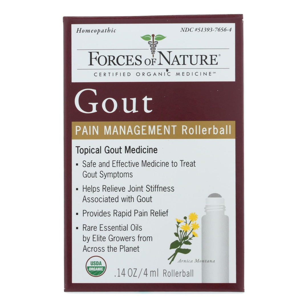Forces Of Nature - Gout Pain Management - 1 Each - 4 Ml - Maras Green