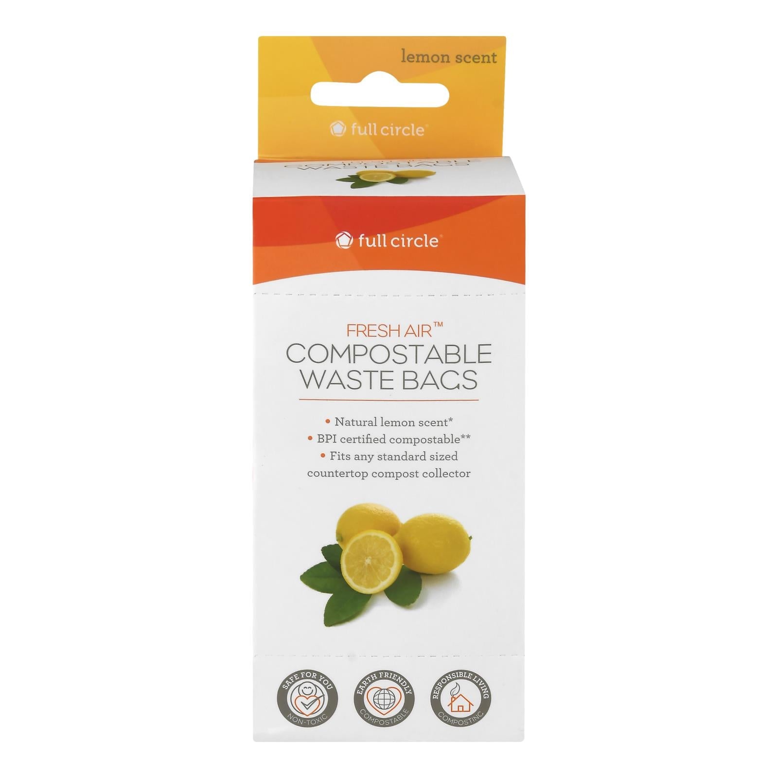 Full Circle Home - Fresh Air Compostable Waste Bags - Bpi - Case Of 6 - 25 Count - Maras Green