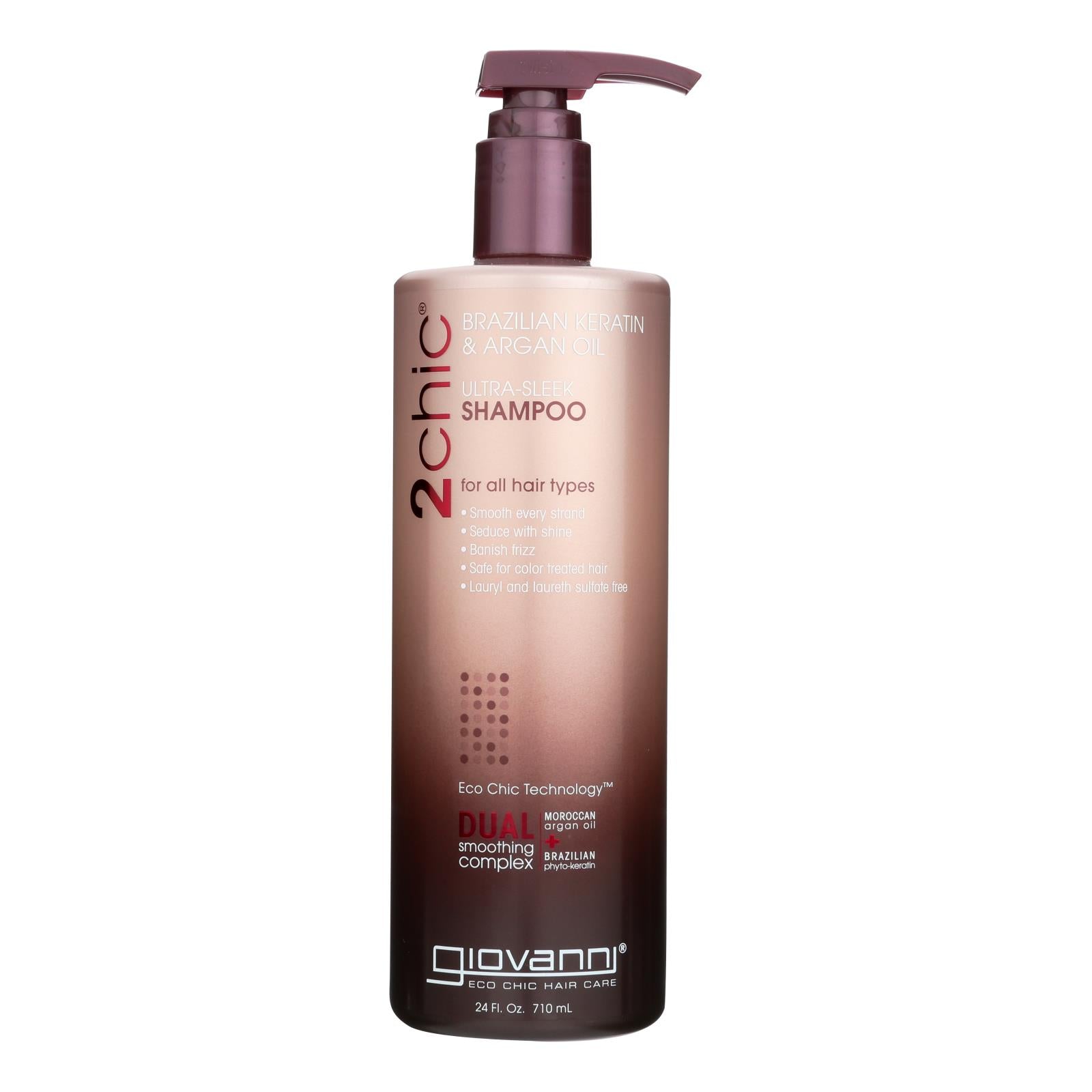 Giovanni Hair Care Products Shampoo - 2chic Keratin And Argan - 24 Fl Oz - Maras Green