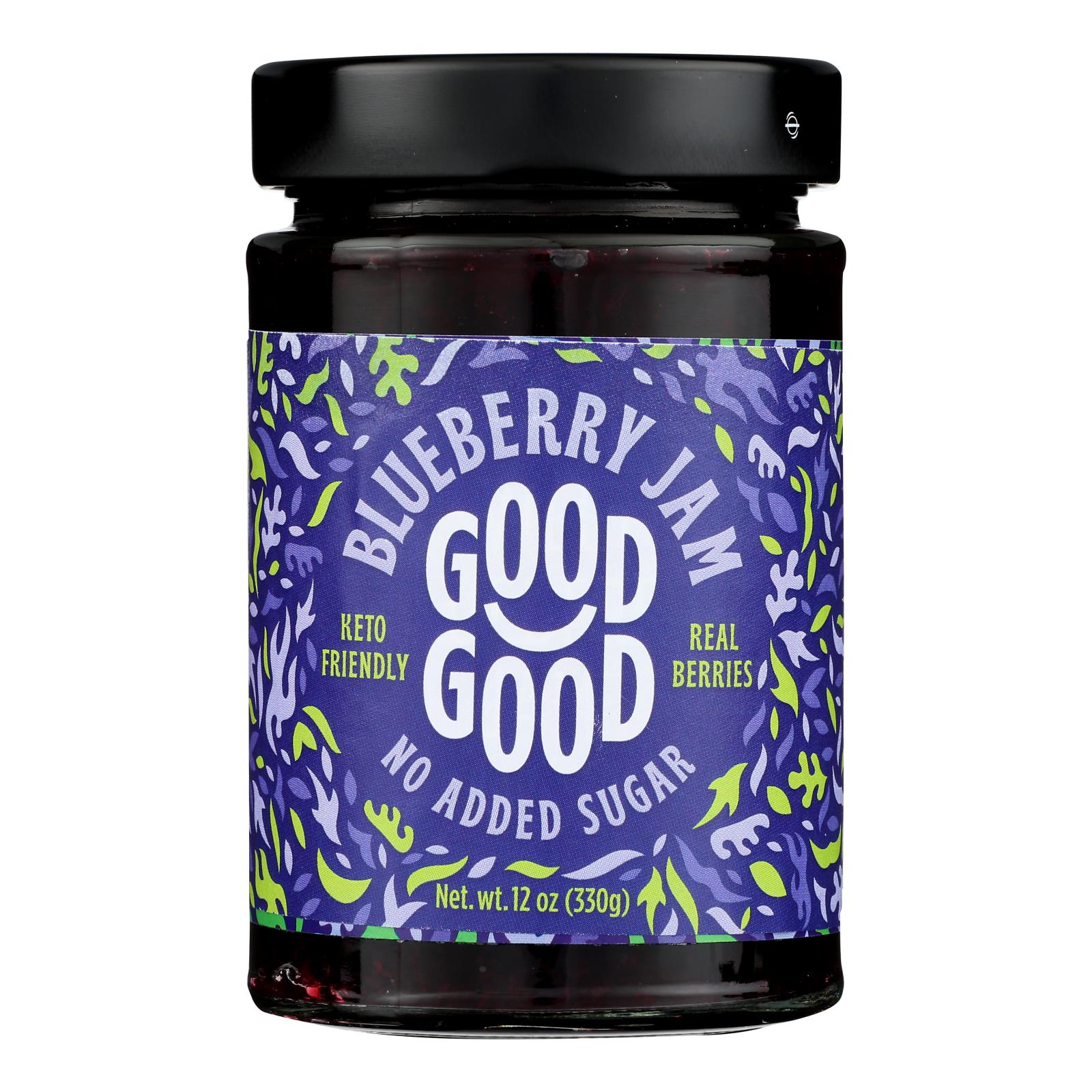 Good Good - Jam Blueberry No Sugar - Case Of 6 - 12 Oz - Maras Green