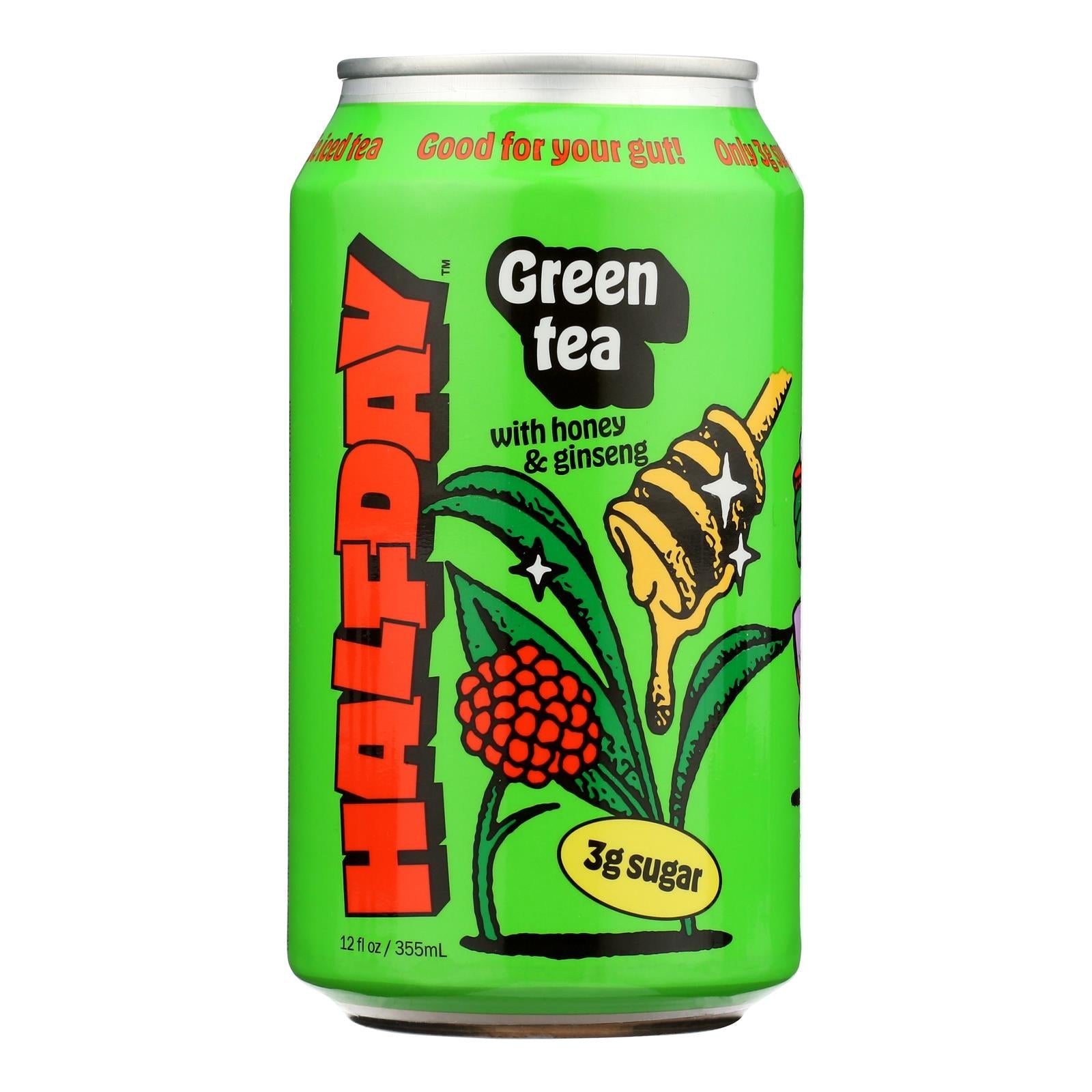 Halfday - Tonic Green Tea Honey Gnsng - Case Of 12 - 12 Fz - Maras Green