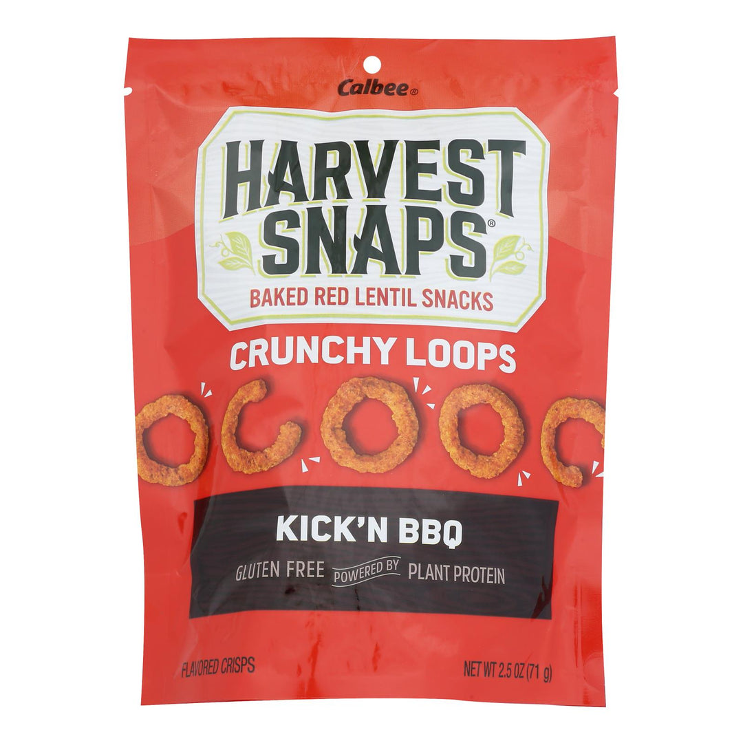 Harvest Snaps - Crunch Loops Kick N Bbq - Case Of 12 - 2.5 Oz - Maras Green