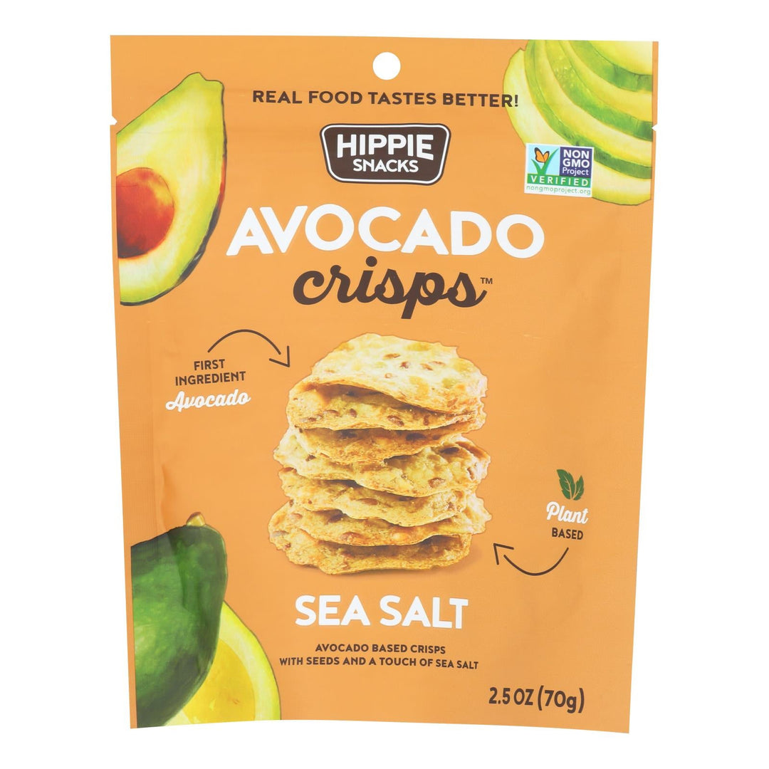 Hippie Snacks - Avocado Crsps Sea Salt - Case Of 8 - 2.5 Oz - Maras Green