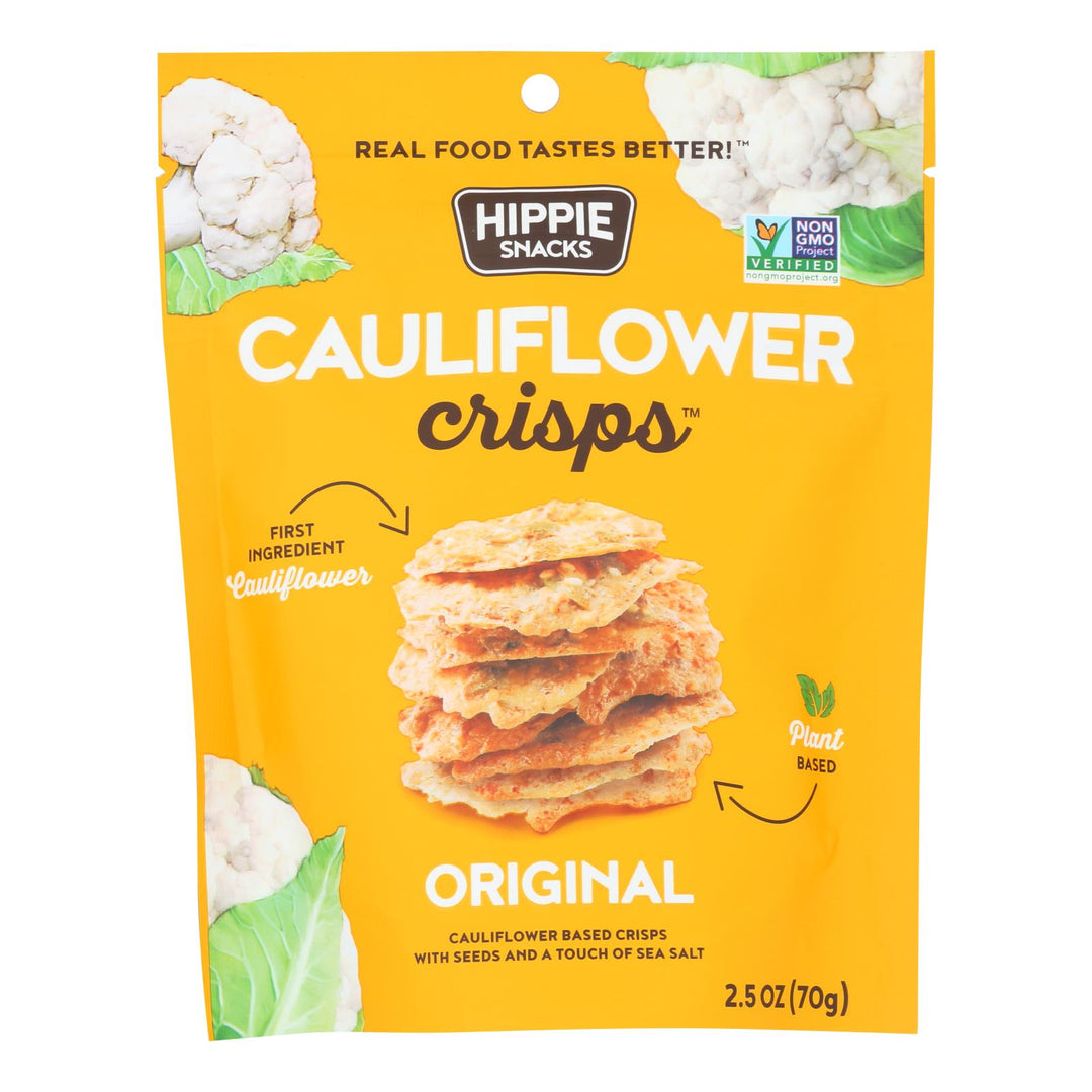 Hippie Snacks - Cauliflower Crsps Original - Case Of 8 - 2.5 Oz - Maras Green