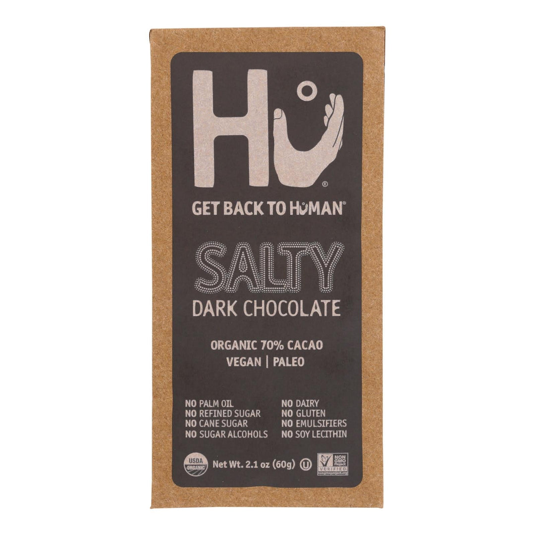 Hu - Dark Chocolate Bar Salty - Case Of 12 - 2.1 Oz - Maras Green