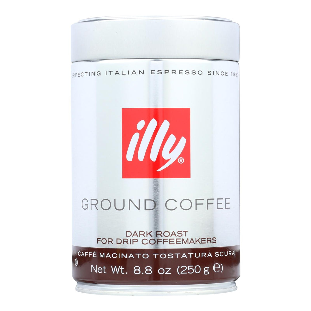 Illy Caffe Coffee Coffee - Drip - Ground - Dark Roast - 8.8 Oz - Case Of 6 - Maras Green