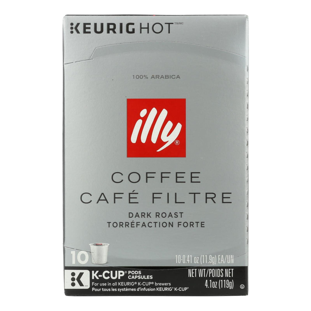 Illy Caffe Coffee - Kcups Black Dark Roasted - Case Of 6 - 10 Count - Maras Green