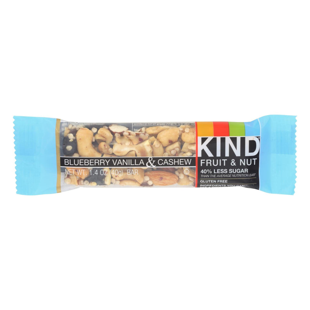 Kind Bar - Blueberry Vanilla And Cashew - 1.4 Oz Bars - Case Of 12 - Maras Green