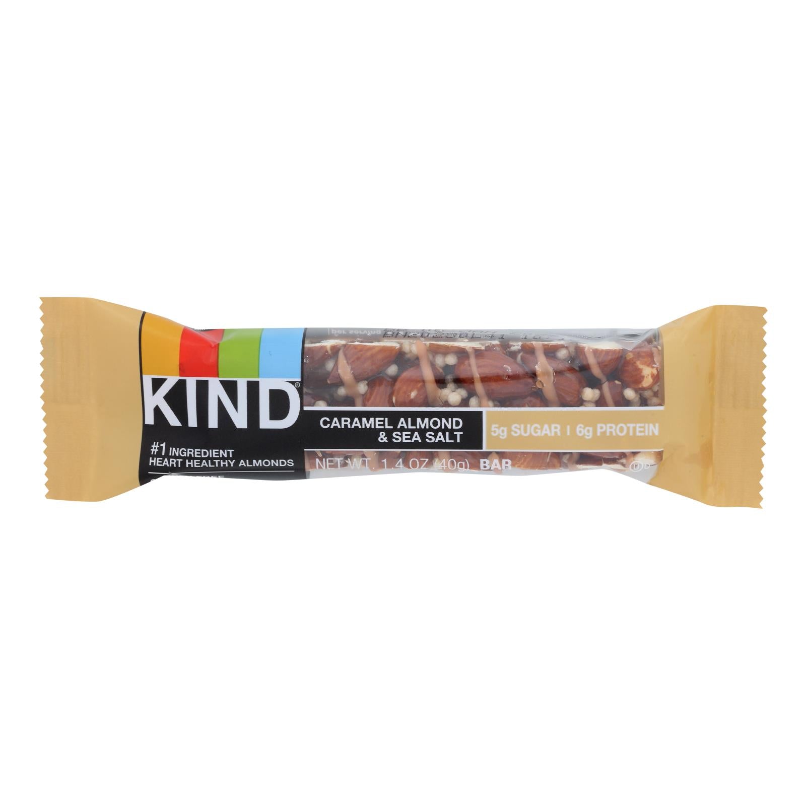 Kind - Bar Caramel Almond Sea Salt - Case Of 12 - 1.4 Oz - Maras Green