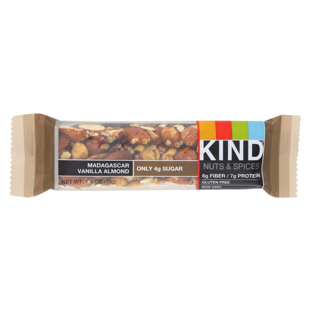 Kind Bar - Madagascar Vanilla Almond - 1.4 Oz Bars - Case Of 12 - Maras Green
