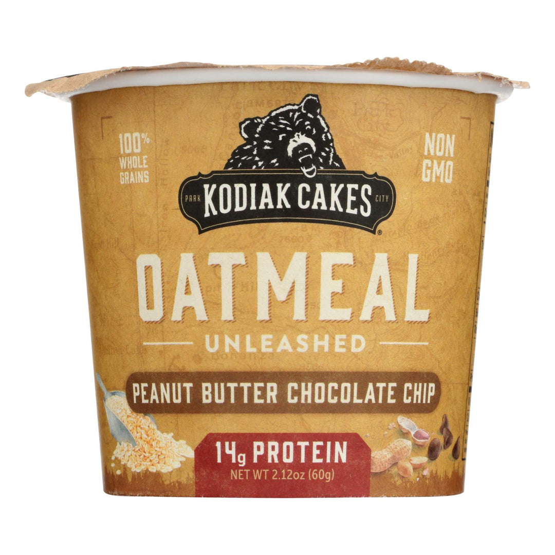 Kodiak Cakes Peanut Butter Chocolate Chip Oatmeal - Case Of 12 - 2.12 Oz - Maras Green