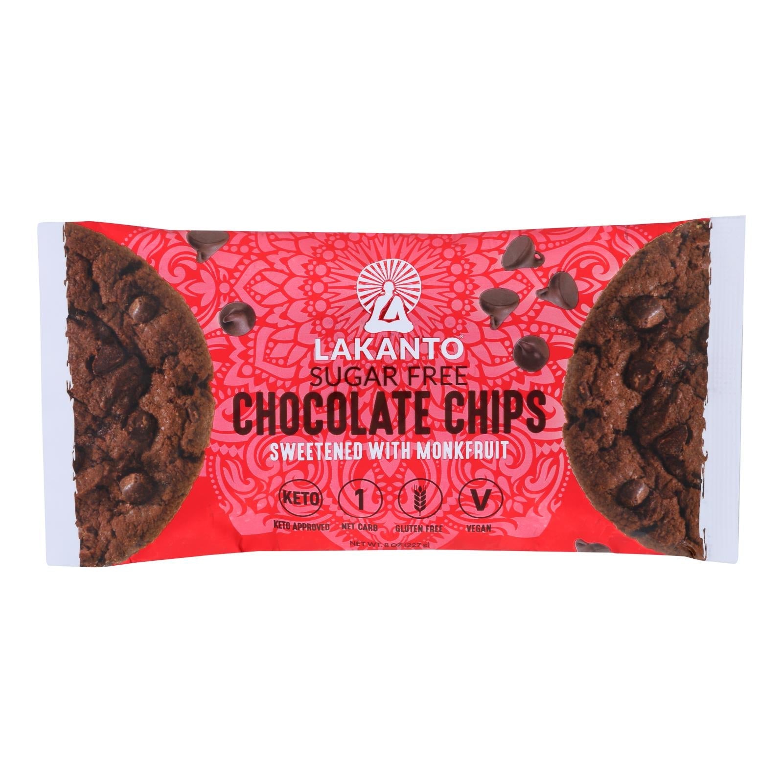 Lakanto - Chocolate Chips Original - Case Of 8 - 8 Oz - Maras Green